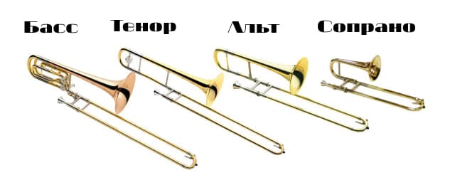 Виды тромбонов